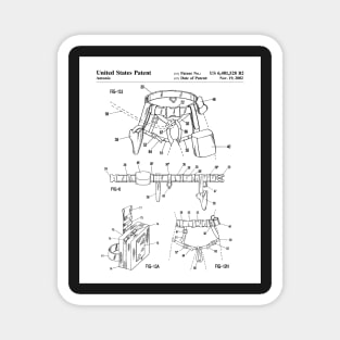 Climbing Equipment Patent - Climbing Fan Outdoors Hiking Art - White Magnet