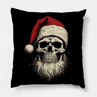 Christmas Santa Skull Pillow