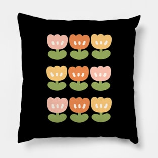 Tulip School Class Vintage Retro Positive Minimalist Pillow