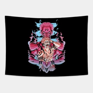 King of Curses Anime Fanart Tapestry