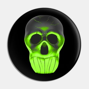 Neon Green Skull Pin