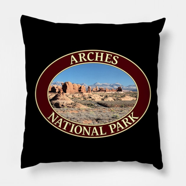 The Windows at Arches National Park, Moab, Utah Pillow by GentleSeas