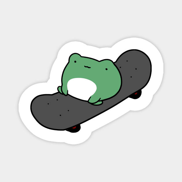 Skateboarding Frog Magnet by saradaboru