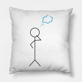 Thinking stickman Pillow
