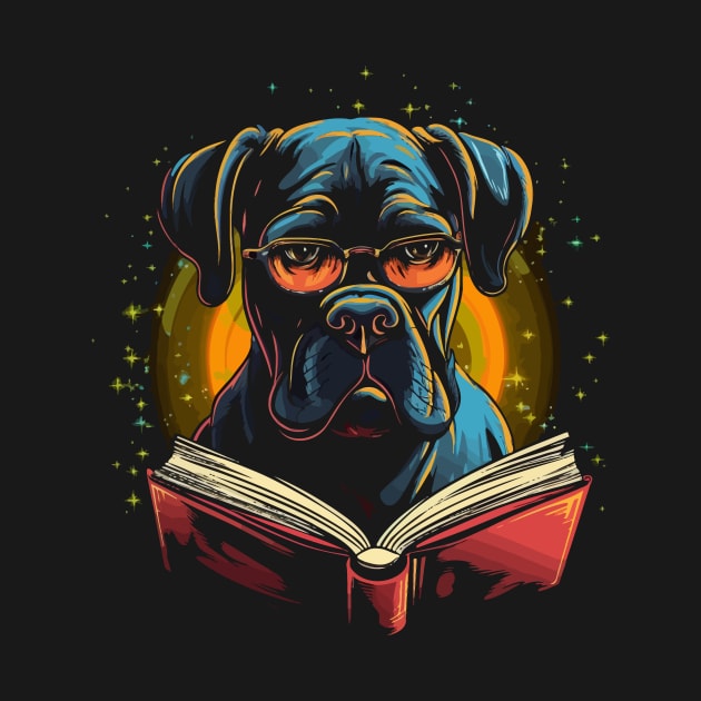 Boxer Reads Book by JH Mart