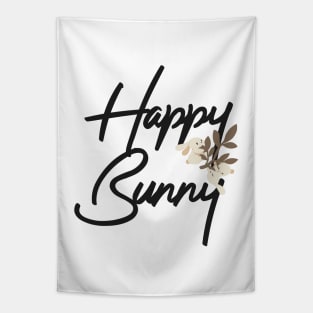 Happy Bunny Typography design Tapestry