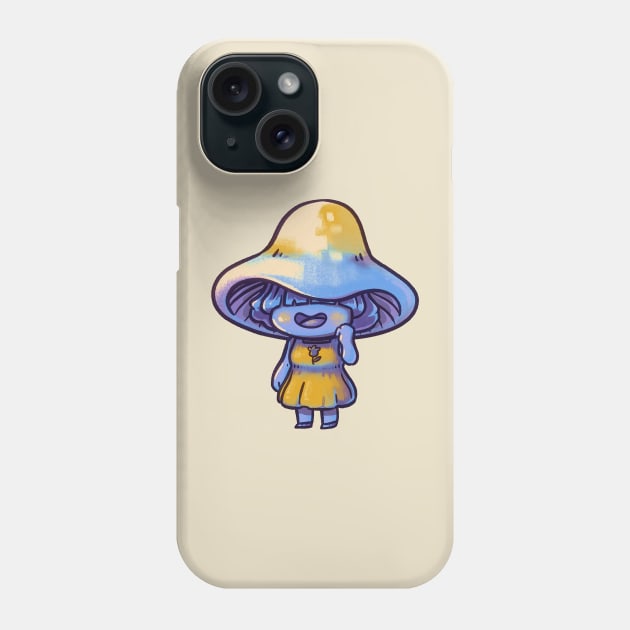 Fungus Friend - Elegant Blue Webcap Phone Case by knitetgantt