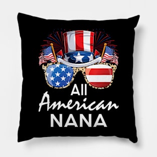 All American Nana 4th of July USA America Flag Sunglasses Pillow