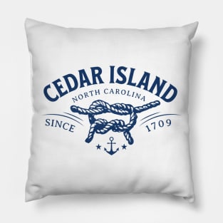 Cedar Island, NC Beach Knot Summer Vacation Pillow