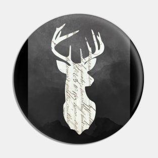 Victorian Deer Head Silhouette Pin