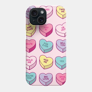 Valentines Day Candy Hearts Phone Case