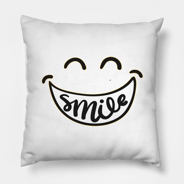 Smile Pillow by printydollars