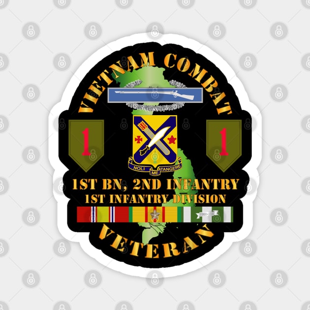 Vietnam Combat Infantry Veteran w 1st Bn 2nd Inf 1st Inf Div SSI Magnet by twix123844