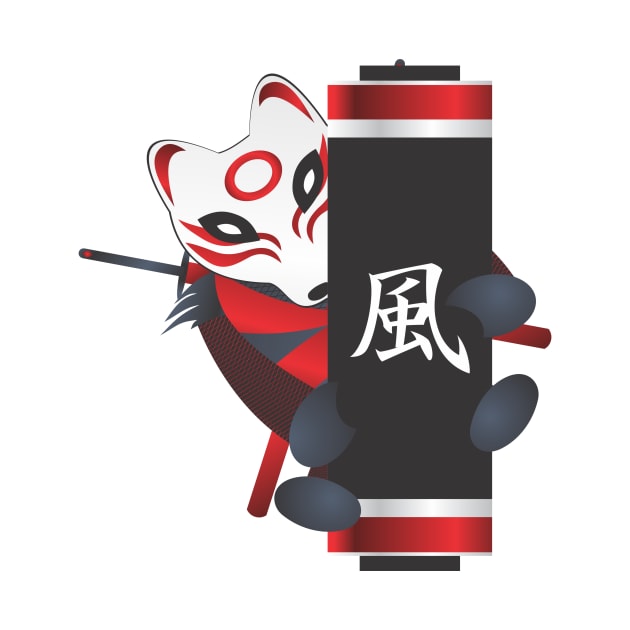 Red Fox Ninja Scroll by crystalkabuki