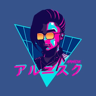 Aesthetic Retrowave synthwave  Girl (Arniisk) T-Shirt