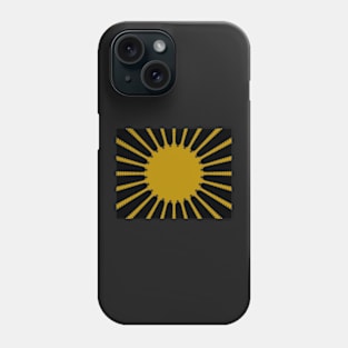 Yellow Fractal Sun Phone Case