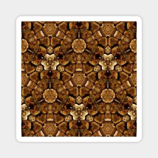 Brown Snakeskin Texture Artistic Pattern Number 1 Magnet