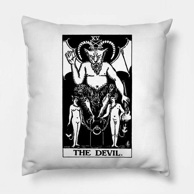 The Devil Tarot Card Shirt Pillow by LewisDesignCo