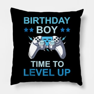 Birthday Boy Time To Level Up Video Game Birthday Boys Kids Pillow