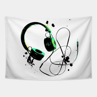 Headphone Illustration Tapestry