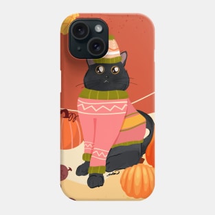 Cozy Cat Autumn Phone Case