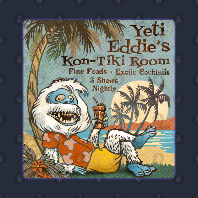 Disover Yeti Eddie's - Tiki - T-Shirt