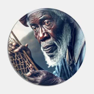 African Old Fisherman Pin