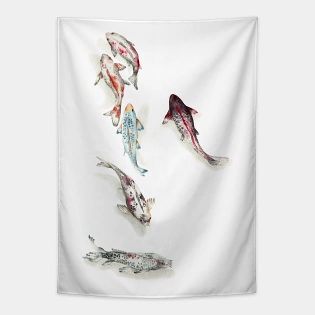 Koi fish Tapestry by Goosi