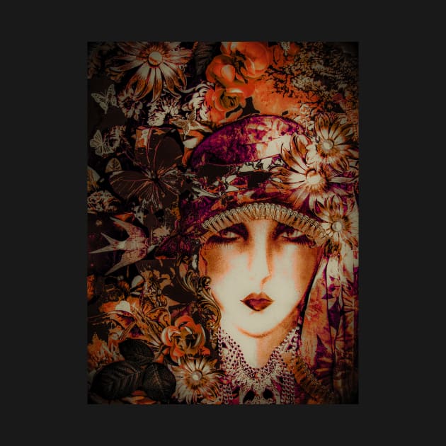 LATE SUMMER IN THE 70S CHOCOLATE ORANGE ART DECO FLAPPER COLLAGE by jacquline8689