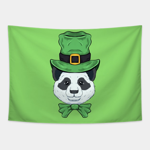 panda st patricks day animal funny Tapestry by the house of parodies