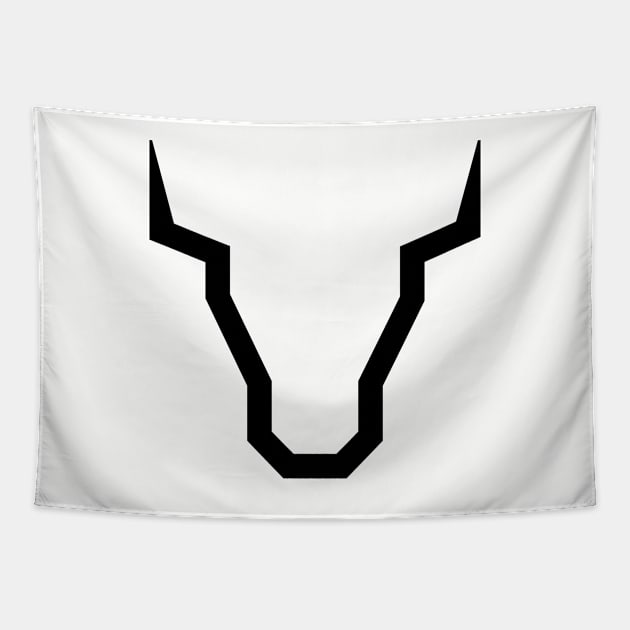 The Bullish Line Chart - Bull Market Trend / Black on White Tapestry by Magicform