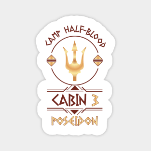 Cabin #3 in Camp Half Blood, Child of Poseidon – Percy Jackson inspired design Magnet