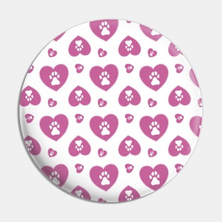 Dog Heart Pink Pin