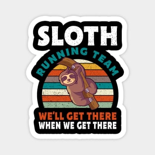 Sloth Running Team Gift Magnet