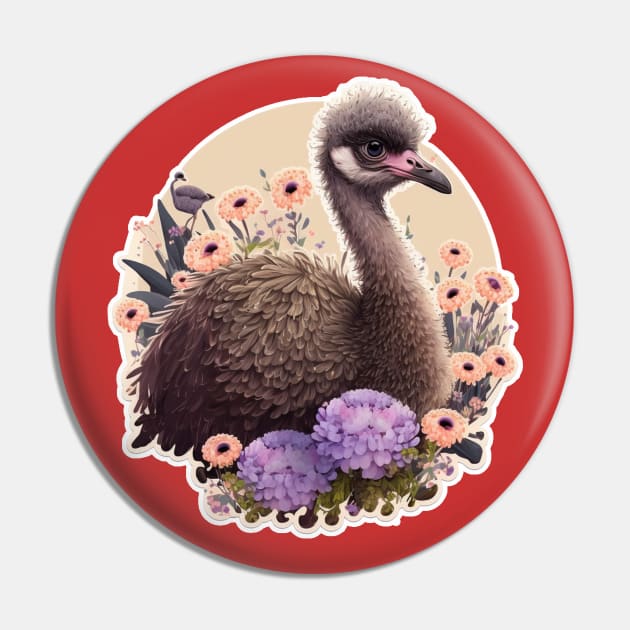 Ostrich Pin by Zoo state of mind