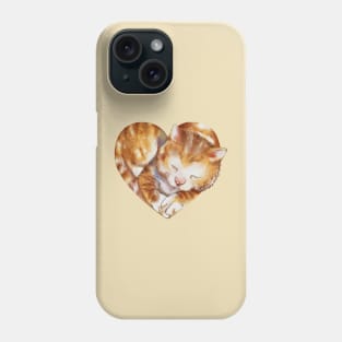 cat in love for valentine gift Phone Case