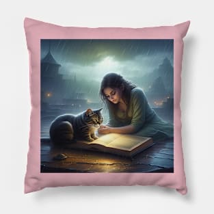 My cat like stories Pillow