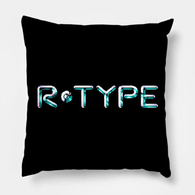 R-Type Logo Pillow by GraphicGibbon