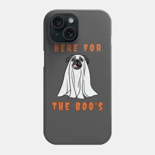 Pug Here for the Boo’s Ghost Dog Distressed Phone Case