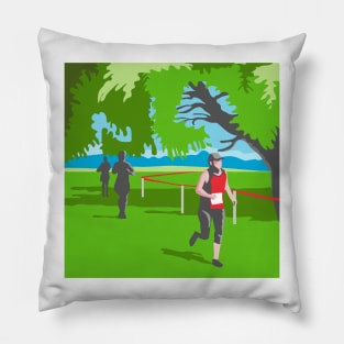 Marathon Runner Running WPA Pillow