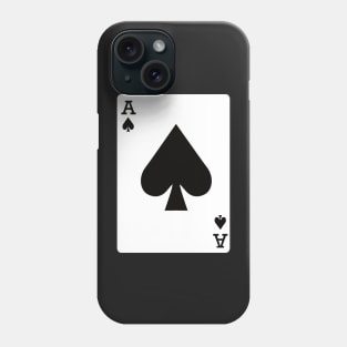 Playing Card Ace of Spades Phone Case