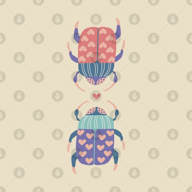 Love Bug Beetles by latheandquill