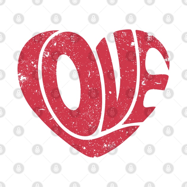 Love typography Retro valentines day by Hobbybox