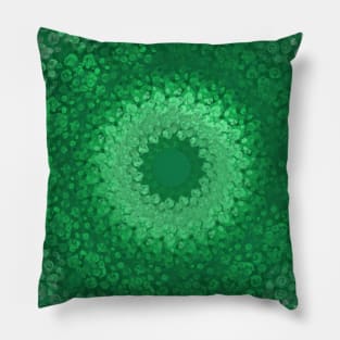 Emerald Green and Ivy (Abstract Design) Pillow