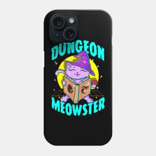 Cute & Funny Dungeon Meowster Gamer Cat Pun Phone Case