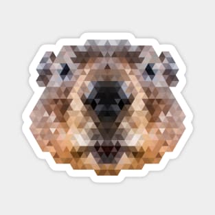 Minimalist Geometric Stylized Animals - Beaver Magnet