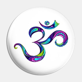 Patterned Symbol Om Pin