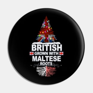 British Grown With Maltese Roots - Gift for Maltese With Roots From Malta Pin