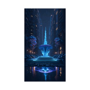 Street fountain at night T-Shirt