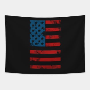 Distressed American Flag (Dark) Tapestry